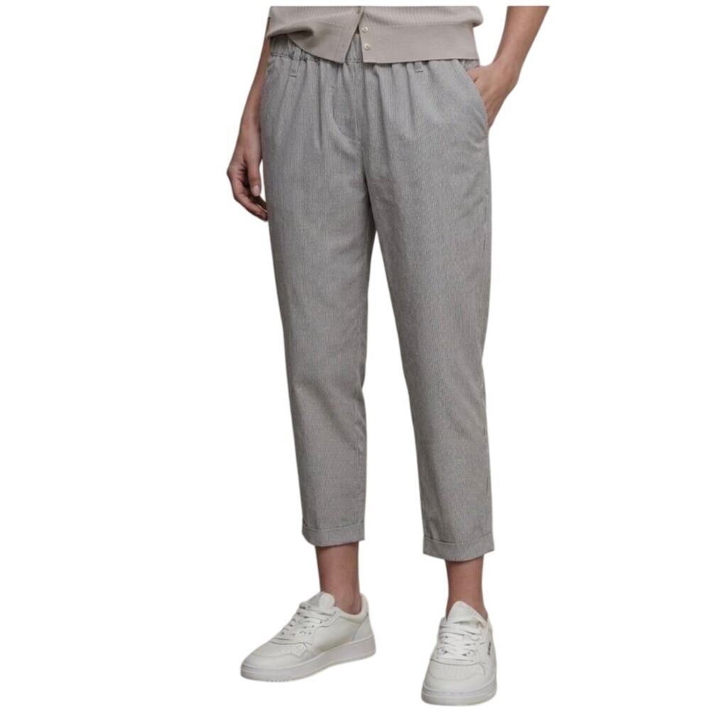 Lis Lareida Leo Ankle Pants in Night Blue White Stripe FR 42 US 10